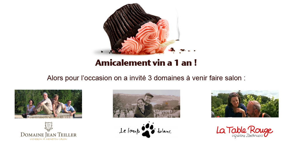 Pour ses 1 an Amicalement vin vous offre un salon avec 3 vignerons !